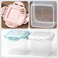 Boîte à gâteau mousse réutilisable avec couvercle à clipser, pot à fromage, boîte d'emballage pour dessert Tiramisu, joint en silicone, fabricant en gros, 400/650 ml