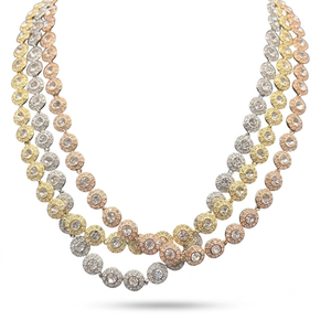 Set di <span class=keywords><strong>Collana</strong></span> e Orecchini di Lusso <span class=keywords><strong>con</strong></span> Cristalli CZ Rotondi per Donna, Gioielli alla Moda, Idea Regalo - Product Image 1