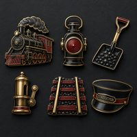 Spille Personalizzate in Smalto Duro all'Ingrosso, Distintivi da Bavero Vintage a Tema Locomotiva a Vapore Ferroviaria per Regalo - Produttore