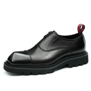 Auténticos Zapatos Mocasines de Cuero Genuino para Hombre, Hechos a Mano, con Punta Cuadrada, Casuales, para Uso Diario, Ideales para Bodas, Populares - Product Image 2