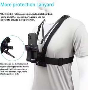 Soporte de teléfono con correa para el pecho versión estable 360 cinturón de montaje de arnés de Cuerpo giratorio para <span class=keywords><strong>GoPro10</strong></span> 9 8 accesorio de cámara de acción Universal - Product Image 2