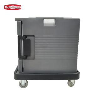 Cubo de basura comercial de 18 pulgadas para trabajo pesado <span class=keywords><strong>Dolly</strong></span> 5 ruedas giratorias Bloqueo giratorio Cubo de basura de encendido/apagado Movilidad hecho de plástico duradero (PP) - Product Image 2