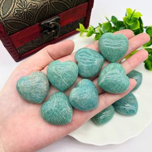 Cristal de Amazonita en Forma de Corazón, Venta al por Mayor, Piedra Natural Pulida para Decoración del Hogar y Regalos Navideños - Product Image 6