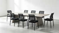 Chaise de conférence ergonomique moderne sans accoudoirs avec dossier, empilable, pour l'école, la maison et le bureau