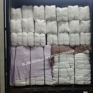 Chiffons d'essuyage 100% coton, chiffons de t-shirts recyclés, 25 kg, pour usage industriel, chiffons en coton blanc - Product Image 1