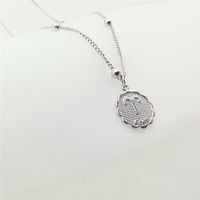 Douze Constellations Pendentif Collier Ins Simple Filles Court Étudiant Jour Cadeau Rond Dollar Clavicule Chaîne