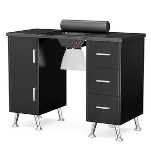 Mesa de cristal <span class=keywords><strong>para</strong></span> manicura profesional, mueble de salón, mesa de cristal con colector de polvo, MESA DE MANICURA acrílica - Product Image 3