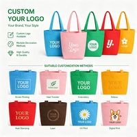 Sacs fourre-tout en toile de coton unis avec poignées, 10oz 12oz, personnalisables avec logo, réutilisables pour les courses