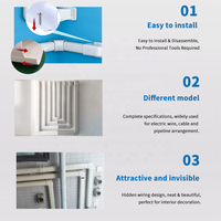 Cubierta Decorativa de Plástico Blanco de 100 mm para Unidades de Aire Acondicionado Exteriores, Proporciona un Aspecto Limpio para Tuberías y Cables de Aire Acondicionado