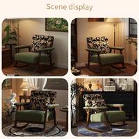 Fauteuil à bascule en bois massif de style rétro, chaise inclinable pour la sieste, chaise de détente pour balcon, fauteuil paresseux pour salon