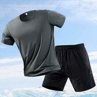 Ensembles de T-shirts décontractés 2 pièces pour hommes en matériaux premium, style unique, manches courtes, en tissu épais