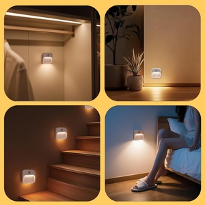 1PCS Lampe de nuit LED à détecteur de mouvement rechargeable avec aimant, idéale pour chambre, escalier, armoire, couloir, cuisine - Product Image 4