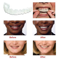 Juego de dentaduras decorativas temporales de segunda generación, blanqueamiento de sonrisa de plástico, higiene bucal multiusos