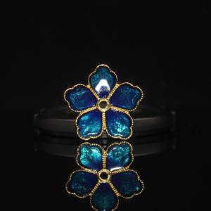 신형 합금 액세서리 앤티크 꽃 다섯잎 꽃 모조 클로이조네 오일 DIY 보석 재료 - Product Image 6