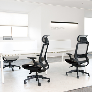 เก้าอี้สำนักงานตามหลักสรีรศาสตร์สำหรับคนขนาดใหญ่และสูงปรับพนักพิงศีรษะด้วย2D รองรับเอวและล้อหมุนเก้าอี้ PU - Product Image 6