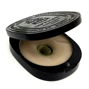 Conteneurs de baume à lèvres ronds vides, couleur noire, en métal, 50 pièces