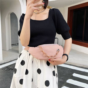 2020 nouvelle <span class=keywords><strong>marque</strong></span> femmes taille Pack PU cuir poitrine sac nouveau bonbon couleur taille sac mode chaîne <span class=keywords><strong>banane</strong></span> en gros sac - Product Image 5