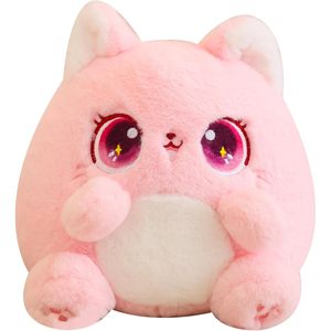 LVPU 10 pulgadas lindo gato Kawaii Plushie juguete suave rosa almohada de felpa para niñas y niños - Product Image 1