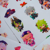 Autocollants personnalisés découpés sur mesure, impression couleur, feuilles adhésives amovibles