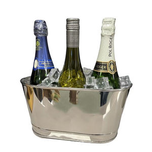 Barware Nightclub Party Decor Venta caliente Latón Enfriador de vino Bañera Superventas Aluminio Champagne Cubo de hielo con soportes - Product Image 6