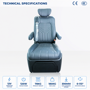 Asiento de Coche con Transferencia de Posición Directa de Fábrica, Giratorio Eléctrico, Deslizante, Sin Elevación Manual, Cuero PU, Venta al por Mayor, Logotipo Personalizado - Product Image 2