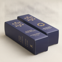 Boîte d'emballage cosmétique personnalisée en papier texturé avec fond auto-scellant et vernis sélectif UV pour cadeaux de détail
