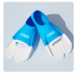 Aletas de natación para entrenamiento en piscina, aletas flotantes para natación, aletas cortas de silicona para snorkel con correa de talón fija - Product Image 4