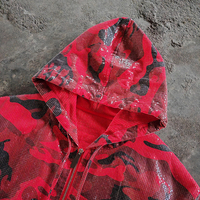 Blouson Bomber Homme YSJY en Toile Sergée de Coton Personnalisée, Camouflage Effet Vieilli avec Paillettes
