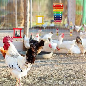 Factory-Spot sostenible ecológico loro gallina juguete pollo Molar piedra espejo xilófono para pájaro perro entrenamiento alivia roer - Product Image 4