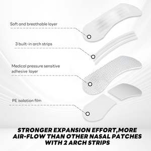 Fornitore di cerotti nasali per alleviare la congestione, cerotti nasali ipoallergenici, cerotti nasali antirussamento, dispositivo per la soluzione dell'<span class=keywords><strong>apnea</strong></span> notturna - Product Image 5