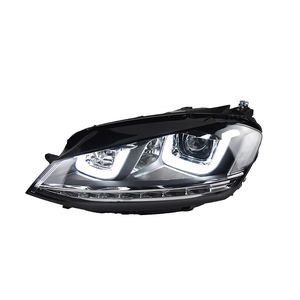 Lente para Coche VW <span class=keywords><strong>Golf</strong></span> 7 MK7 2013-2017, Conjunto de Faros Delanteros LED para Automóvil, Actualización de Alta Configuración, Estilo Dinámico, Señal Dinámica, 6000k - Product Image 1