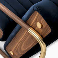 Fauteuil de salon de luxe en acier inoxydable, chaise individuelle pour villa/maison de luxe, chaise de réunion pour salon avec dossier et accoudoirs