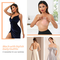 Couvre-mamelon Ascenseur Sans Bretelles Collant Push up Réutilisable Silicone Bande Soutien-Gorge Invisible Adhésif Soutiens-gorge