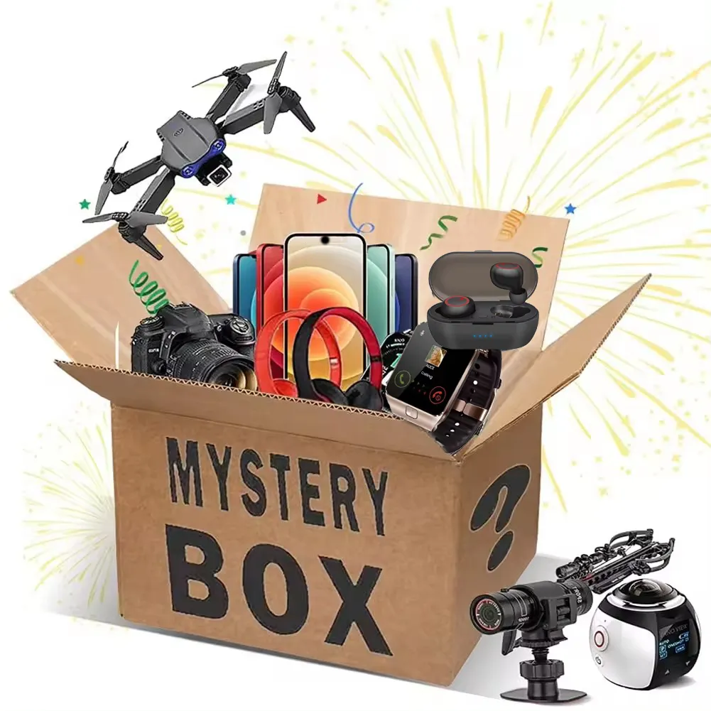 Électronique 3C Lucky Mystery Box Blind Box Les cadeaux surprises de grande valeur peuvent être obtenus Haut-parleur de fête portable, humidificateur, lumière LED