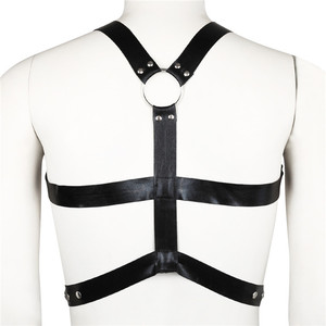 Ropa interior sexy <span class=keywords><strong>para</strong></span> hombre, correa <span class=keywords><strong>de</strong></span> cuero PU negro, arnés, cinturón, lencería, arnés <span class=keywords><strong>de</strong></span> cuerpo esclavo - Product Image 4