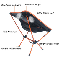Chaise de lune en alliage d'aluminium léger, design chinois, portable, compacte, pliable pour pique-nique, camping, randonnée, utilisation en plein air, parc