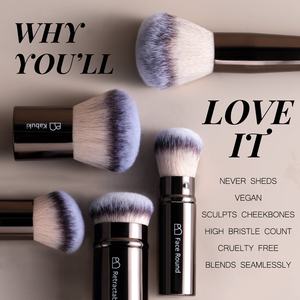 مجموعة فرش مكياج فاخرة من BS-MALL تضم 20 قطعة متعددة الوظائف مع حامل وحقيبة - Product Image 2