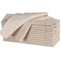 Serviette de table carrée en lin pur jacquard recyclé, durable, couleur personnalisée, pour hôtel, vente en gros 2018