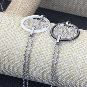 Heart-Shaped Ceramic Stainless Steel <b>Couple</b> <b>Bracelet</b> 16Mm For Women Gift Jewelry - Product Image 4