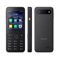 Téléphone portable UNIWA A2808 avec écran tactile IPS de 2,8 pouces, 4G, Android 11, 3 Go de RAM, 32 Go de ROM, batterie amovible de 2200 mAh