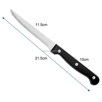 Couteau à steak à lame dentelée en acier inoxydable avec manche ergonomique pour une coupe sans effort