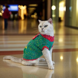 JXANRY cagnolino di natale creativo Glow vestiti autunno inverno maglia maglia calda gilet Yorkshire Maltese da orso - Product Image 2