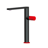 Robinet de lavabo sanitaire en laiton chromé et acier inoxydable brossé 304 pour salle de bain de maison, villa, appartement