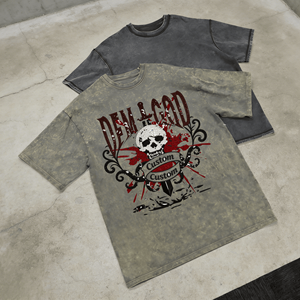 Camisetas de Moda Personalizadas con Pedrería, Hombros Caídos, Estilo Urbano, 100% Algodón Tejido, con Letras, Ecológicas, Transpirables y de Gran Gramaje - Product Image 1