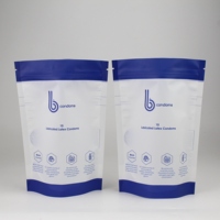 Pochettes debout en mylar à encoche facile à déchirer en matériau souple imprimé personnalisé avec sac ziplock pour préservatif de soins personnels