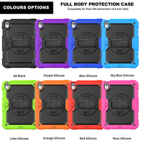 Tab A9/A9 + sarung tablet olahraga, sarung 10.9 mini tahan benturan TPU + silikon 11/13 ke-10 untuk iPad Air Pro 2024 6/7 mini