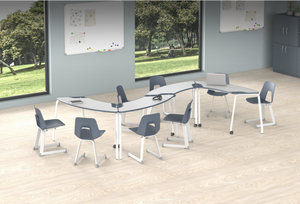 Dome trao đổi lưỡi liềm nội thất trường học thiết kế hiện đại sinh viên bảng MDF PP thép lớp học thoải mái bàn - Product Image 6