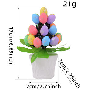 Wowei - Decoración Creativa de Huevos Pintados, Simulación de Huevo de Pascua, Maceta Colgante para Jardín, Adorno para Patio - Product Image 2