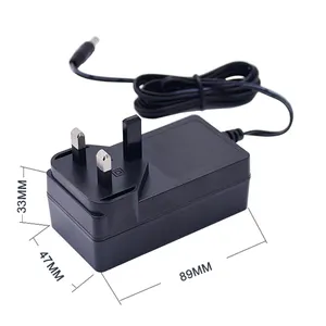 UK Plug Black Wall Charger Adaptor 12V 15V 20V 24V 12W 15W 18W 24W 1A 2A 4A 48W AC/DC Power adapters