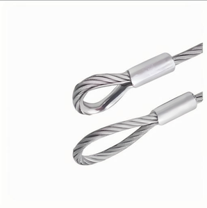 鋼線ロープスリングクレーン鋼線ロープダビットワイヤー機械式フェルールソフトアイ両端工場価格8-38mm - Product Image 4